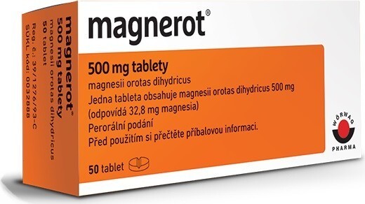 MAGNEROT 500MG neobalené tablety 50