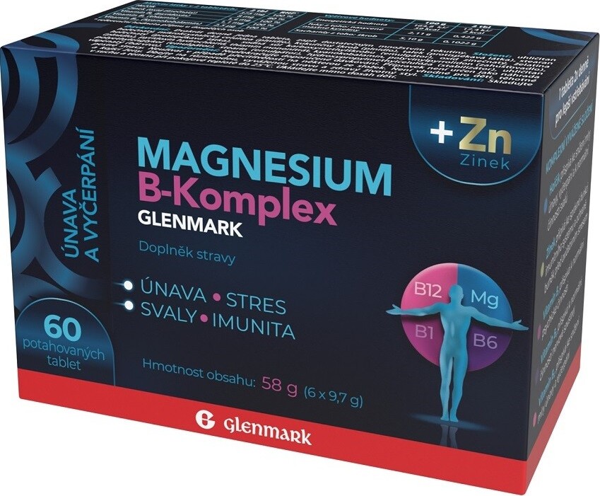 Magnesium B-komplex Glenmark tbl.100+20