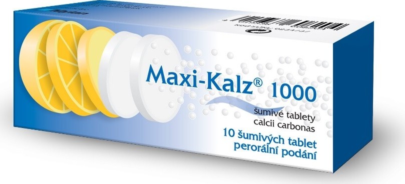 MAXI-KALZ 1000MG šumivá tableta 10