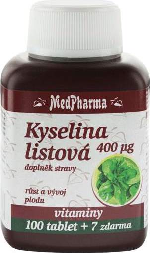MedPharma Kyselina listová 400mcg tbl.107