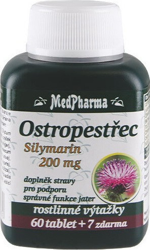MedPharma Ostropestřec (Silymarin 200mg) tbl.67