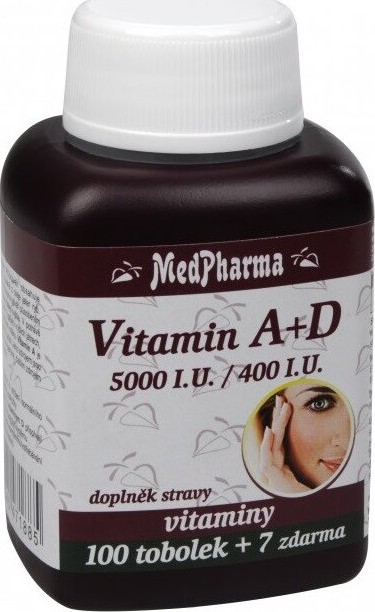 MedPharma Vitamín A+D (5000 I.U./400 I.U.) tob.107
