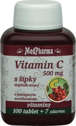 MedPharma Vitamin C 500mg s šípky prodlouženým účinkem tbl.107