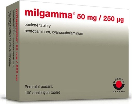 MILGAMMA 50MG/250MCG obalené tablety 100