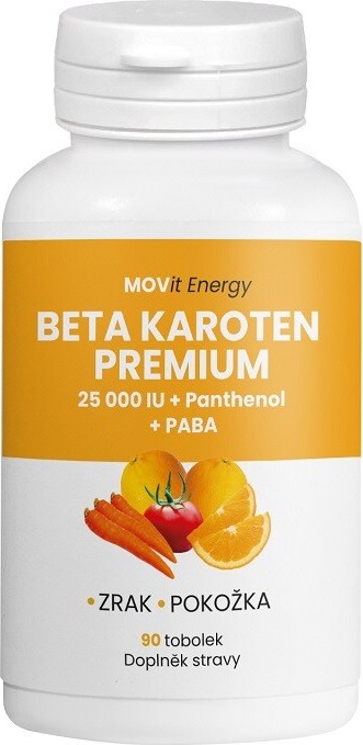 MOVit Beta karoten 25000 IU+Panthenol+PABA tob.90