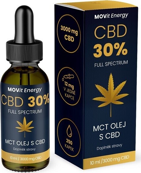 MOVit CBD 30% Full Spectrum MCT olej 10ml