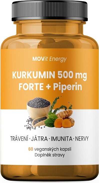 MOVit Kurkumin 500mg forte + Piperin vegan cps.60