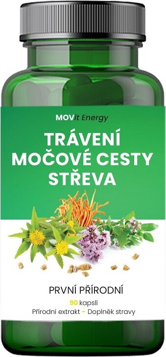 MOVit Trávení-Močové cesty-Střeva cps.90