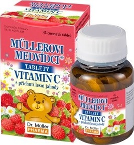 Müllerovi medvídci s vitaminem C a příchutí jahody tbl.45