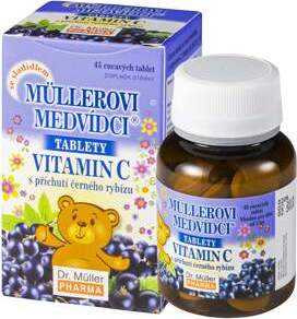 Müllerovi medvídci s vitaminem C s příchutí černého rybízu tbl.45