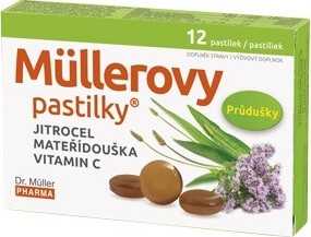 Müllerovy pastilky s jitrocelem+mateříd.12ks CZ/SK