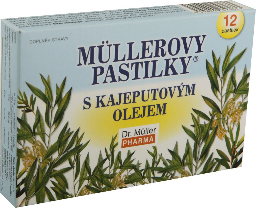 Müllerovy pastilky s kajeputovým olejem 12ks