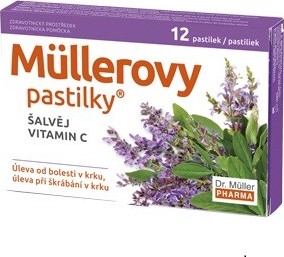 Müllerovy pastilky se šalvějí 12ks ZP