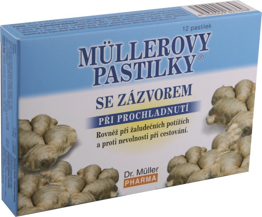 Müllerovy pastilky se zázvorem 12ks