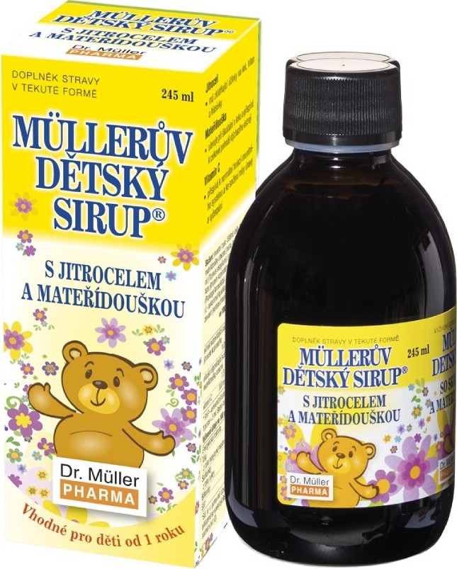 Müllerův dětský sirup s jitrocelem a mateříd.245ml