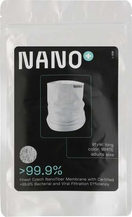 NANO+ White nákrčník s vyměnitelnou nanomembránou