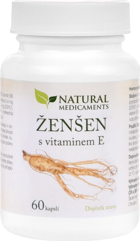 Natural Medicaments Ženšen+vitamín E cps.60
