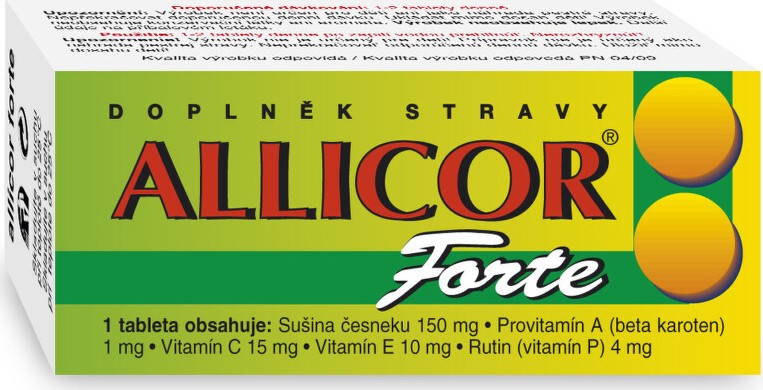 NATURVITA Allicor Forte česnek+C+E+P+BETA tbl.60