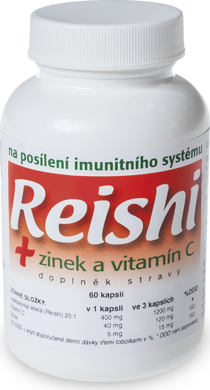 NATURVITA REISHI+Zinek a vitamín C cps.60