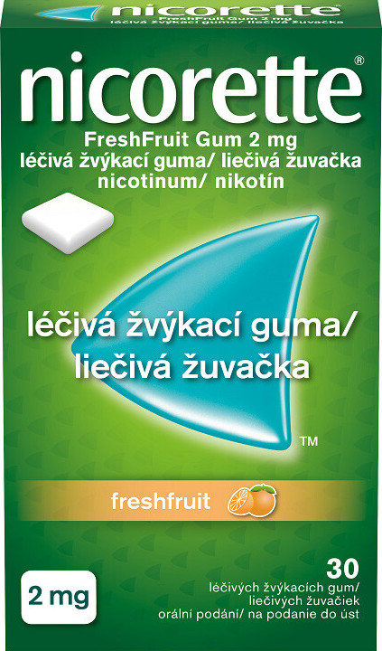 NICORETTE FRESHFRUIT GUM 2MG léčivé žvýkačky 30