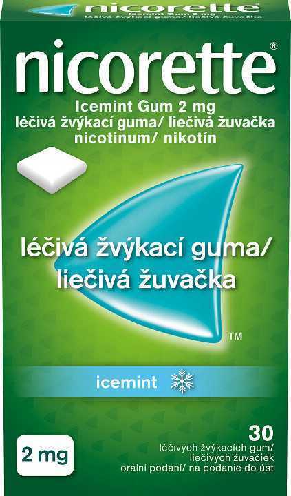 NICORETTE ICEMINT GUM 2MG léčivé žvýkačky 30