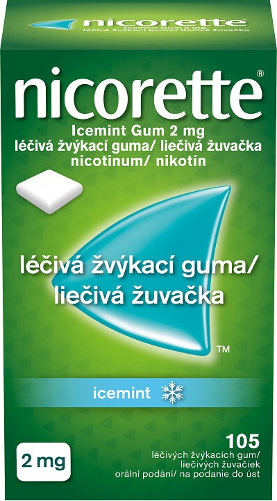 NICORETTE ICEMINT GUM 2MG léčivé žvýkačky 105