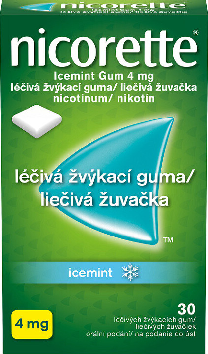 NICORETTE ICEMINT GUM 4MG léčivé žvýkačky 30