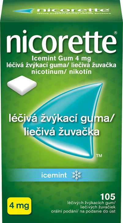 NICORETTE ICEMINT GUM 4MG léčivé žvýkačky 105