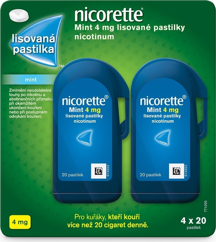 NICORETTE MINT 4MG lisovaná pastilka 4X20