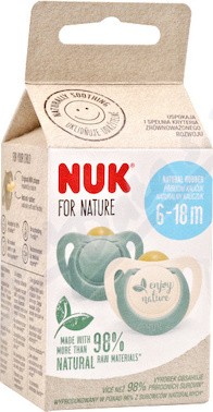 NUK for NATURE dudlík latex 6-18 měsíců 2ks