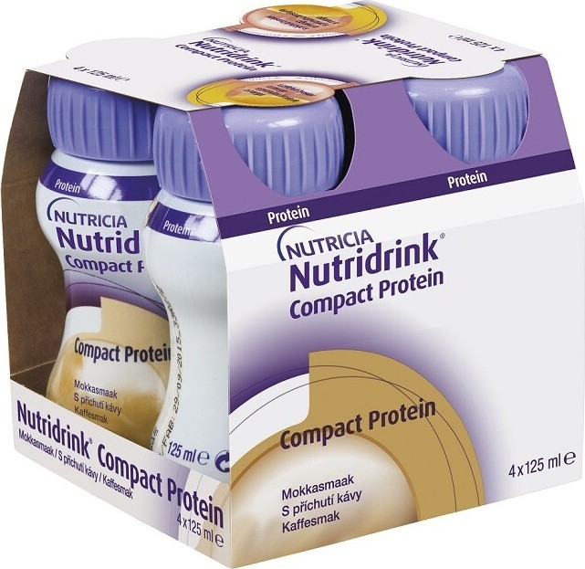 NUTRIDRINK COMPACT PROTEIN S PŘÍCHUTÍ KÁVY perorální roztok 4X125ML