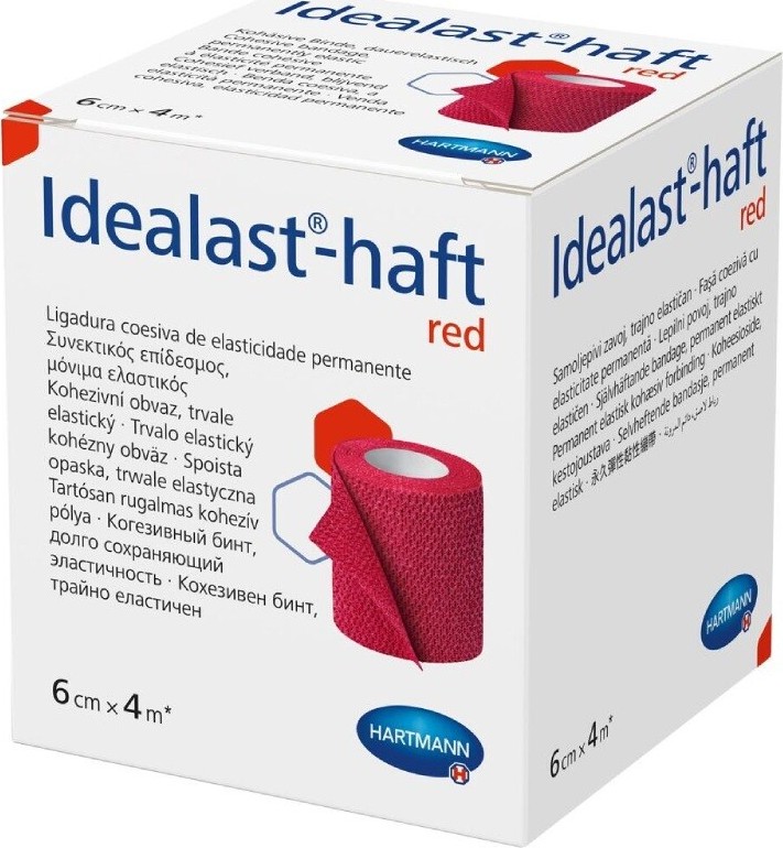 Obin.elast.Idealast-haft color 6cmx4m/1ks červená