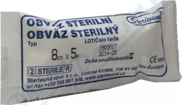 Obin.hydrofil.pletené ster.8cmx5m/1ks Steriwund