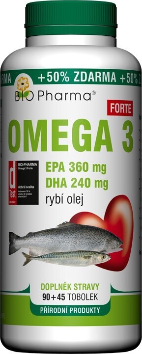 Omega 3 Forte 1200mg tob.90+45 Bio-Pharma