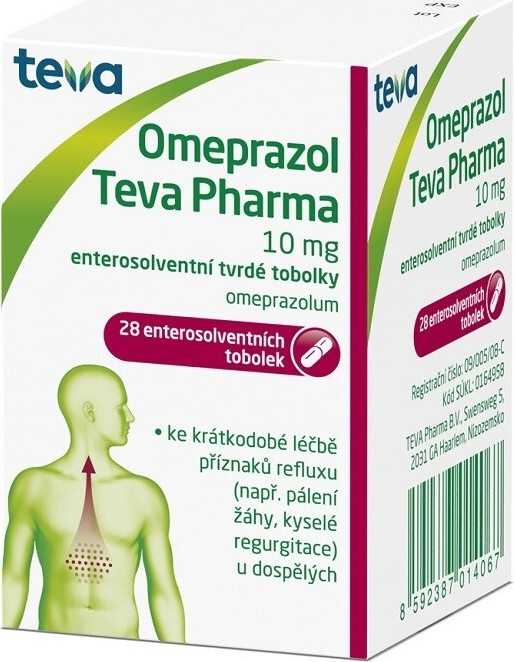 OMEPRAZOL TEVA PHARMA 10MG enterosolventní tvrdé tobolky 28