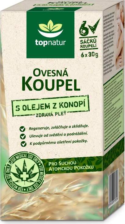 Ovesná koupel s olejem z konopí 6x30g Topnatur