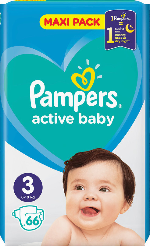 PAMPERS Active Baby VPP 3 Midi 66ks