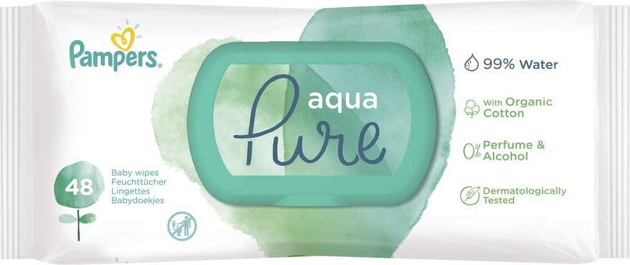 Pampers Aqua Pure Dětské čistící ubrousky 48ks
