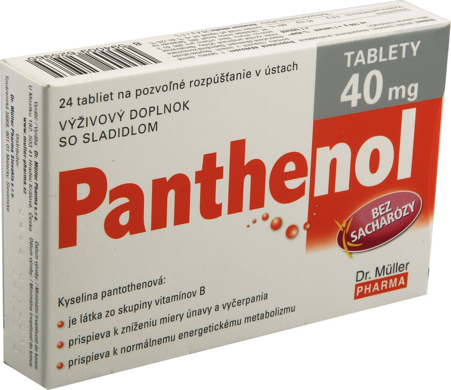 Panthenol tablety 40mg tbl.24 Dr.Müller