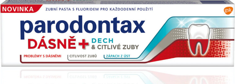 Parodontax Dásně + Dech & Citlivé zuby zubní pasta 75ml - balení 2 ks