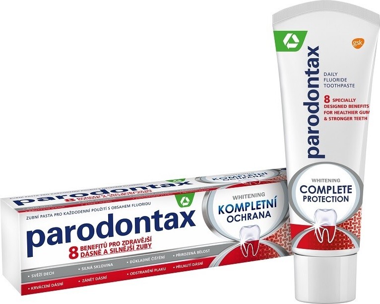Parodontax Kompletní ochrana Whitening zubní pasta 75ml - balení 2 ks
