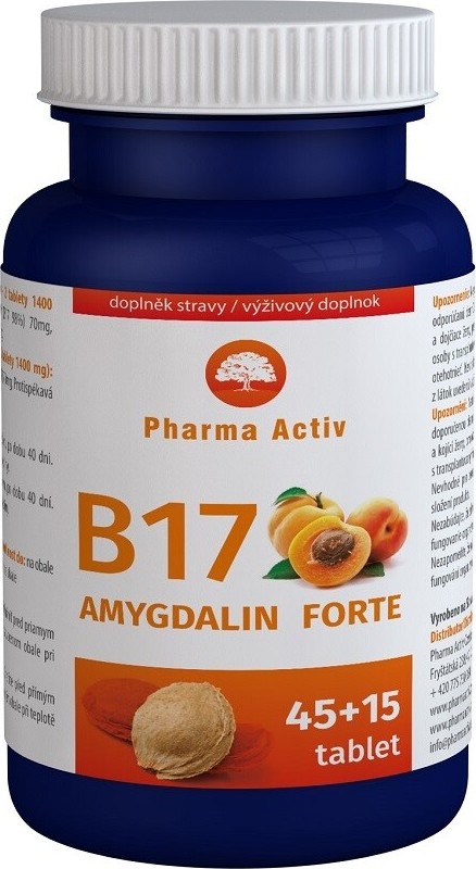 Pharma Activ Czech Vitamín B17 Forte Amygdalin 45 + 15 tablet