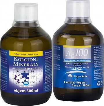 Pharma Activ Koloidní minerály 300 ml + Ag100 10ppm 300 ml