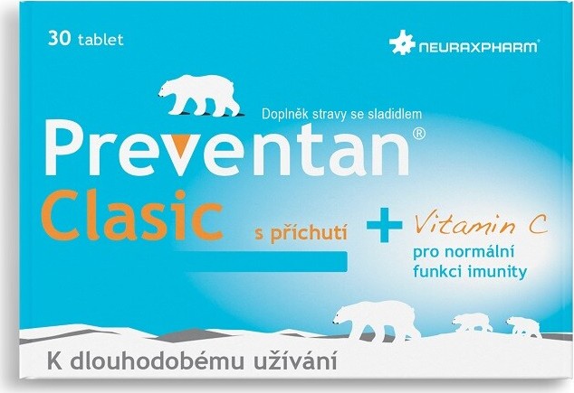 Preventan Clasic s příchutí 30 tablet