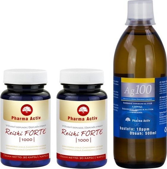 Reishi FORTE 1000 1+1 cps.90+Ag100 10ppm 500ml