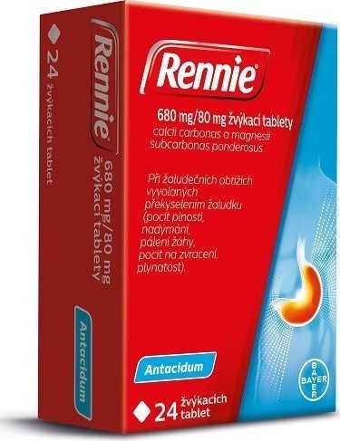 RENNIE 680MG/80MG žvýkací tableta 24