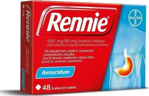 RENNIE 680MG/80MG žvýkací tableta 48