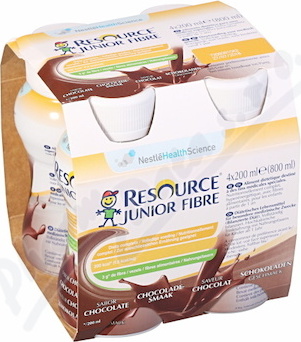 RESOURCE JUNIOR FIBRE KAKAO perorální roztok 4X200ML