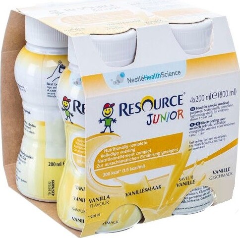 RESOURCE JUNIOR FIBRE VANILKA perorální roztok 4X200ML