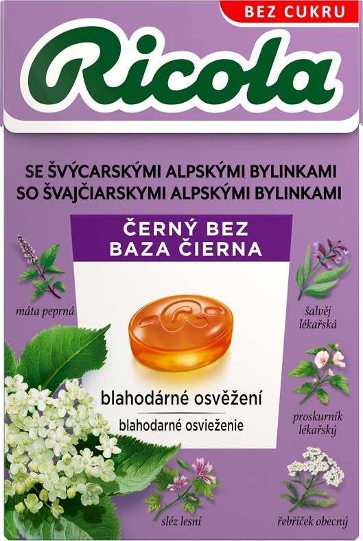 RICOLA Černý Bez bez cukru 40g